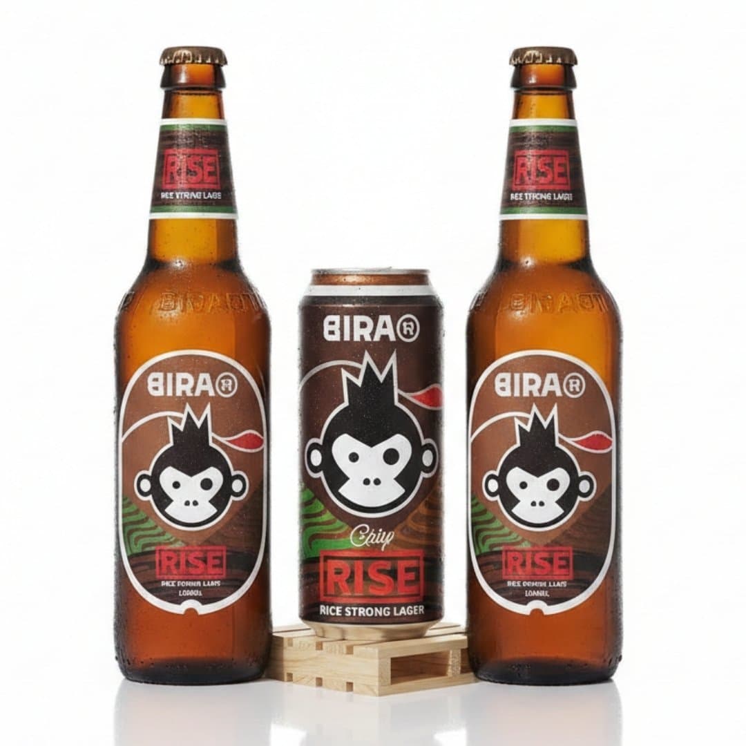 Bira 91 Rise Premium Rice Strong Lager