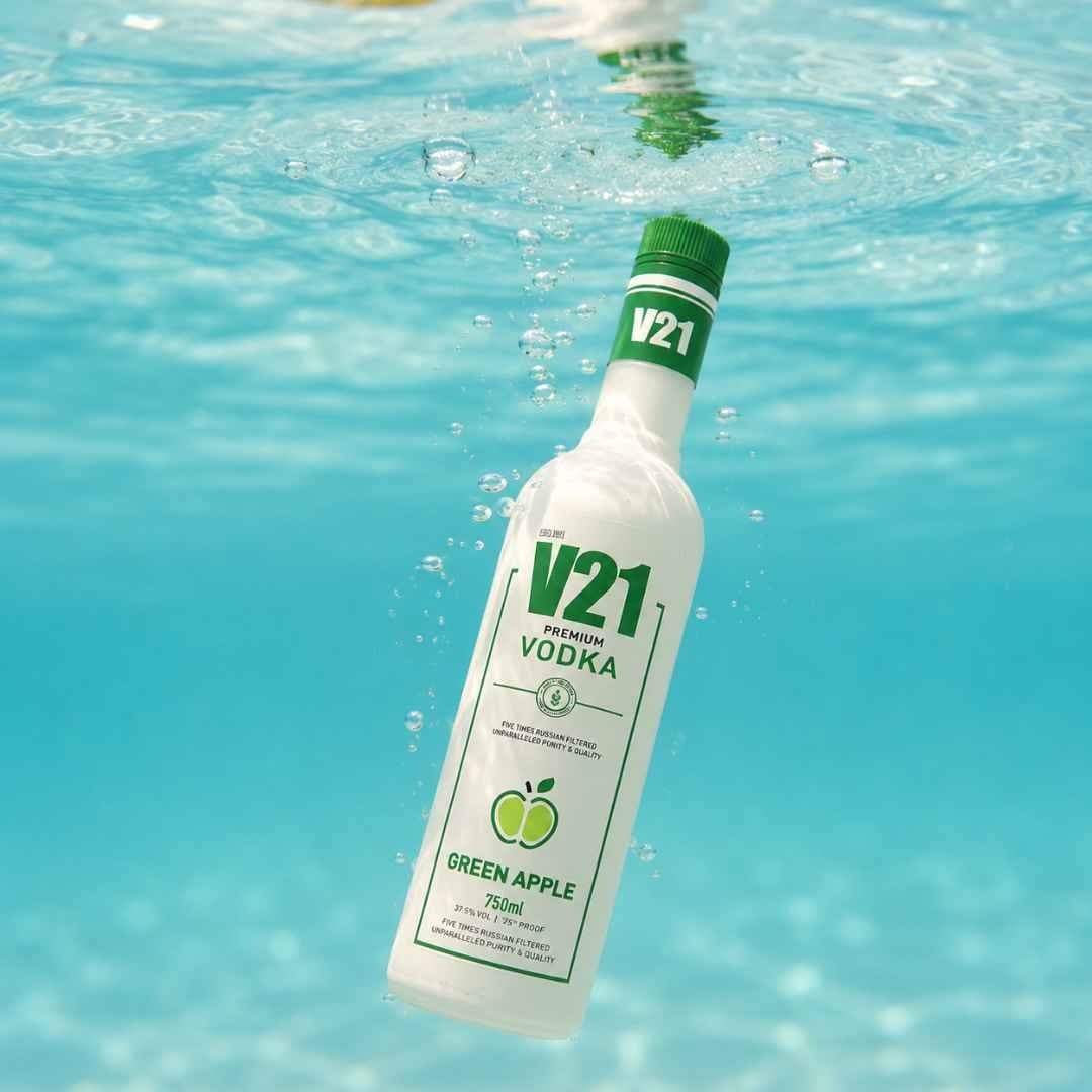 V21 Ultra Smooth Green Apple Flavoured Vodka