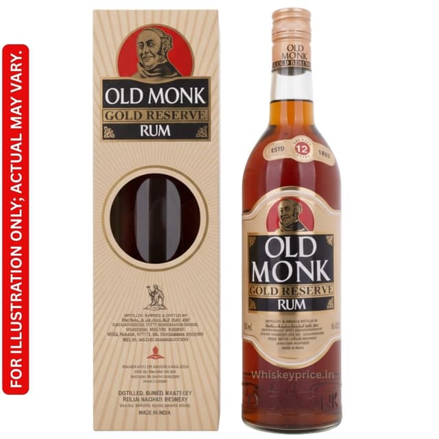 Old Monk Gold Reserve Rum Updated 2026 Price In India