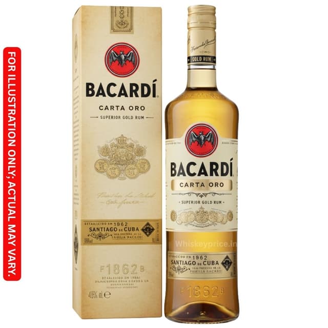 Bacardi Carta Oro Gold Rum Latest Price in India:Delhi & Mumbai
