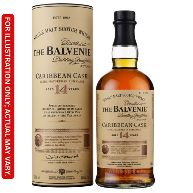 Balvenie Caribbean Cask 14 Years Old price in Kolkata | 700ml |