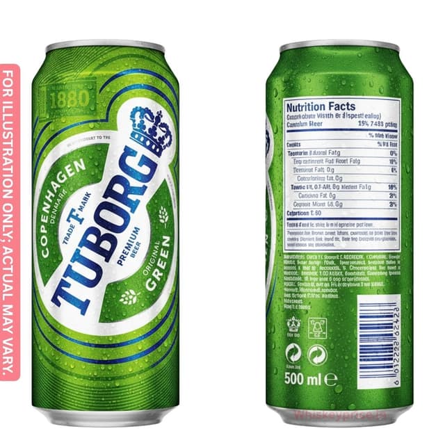 Tuborg Green Can beer latest price in India