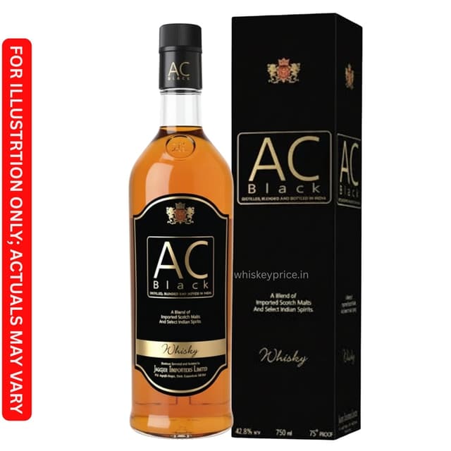 AC Black Pure Grain Premium Whisky Price in Kolkata | 750ml |