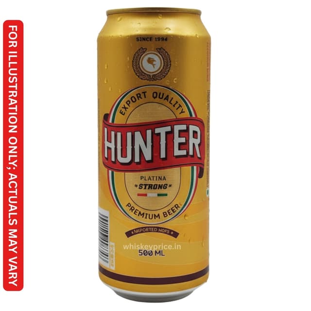 Hunter Platina Strong Premium Beer Price in Delhi | 500ml | Review