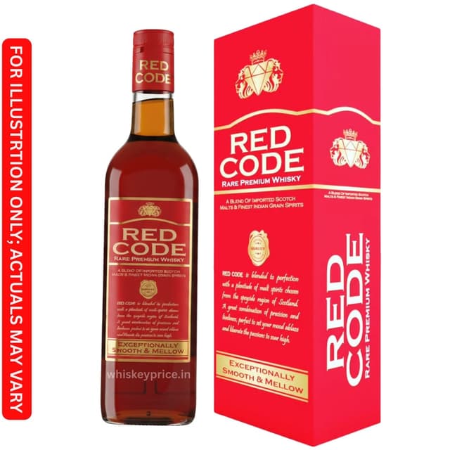 Red Code Rare Premium Whisky Price in India | 750ml |